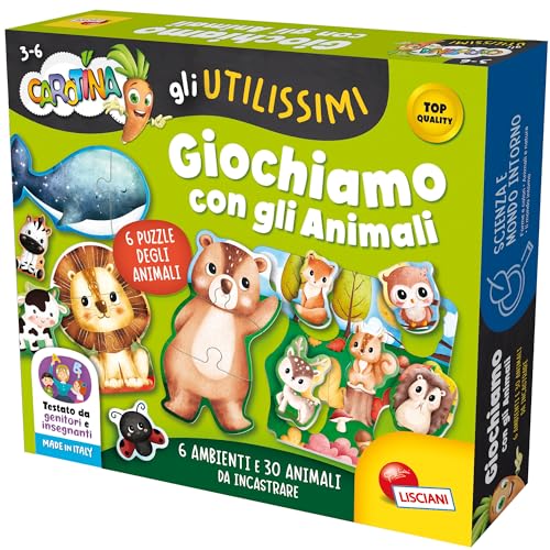 Lisciani Spiele - Carotina Die nützlichen Spiele Spielen wir mit Tieren von Liscianigiochi