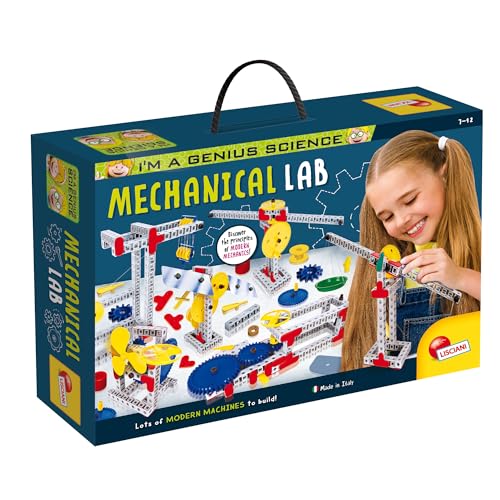 Lisciani - I’m a Genius Science - Mechanisches Labor - Wissenschaftliches und pädagogisches Kit - Experimente - Baumaschinen - Für Kinder von 7 bis 12 Jahren von Liscianigiochi