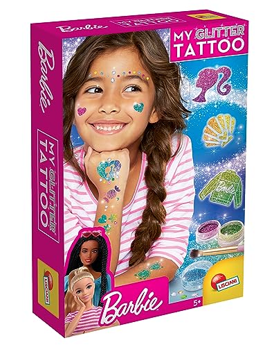 Lisciani - Barbie - Meine Wissenschaftlichen Tattoos - Ephedra Tattoos - Kreatives Spiel - Aufkleber, Pulver, Ahesive Edelsteine - Für Mädchen ab 5 Jahren von Liscianigiochi