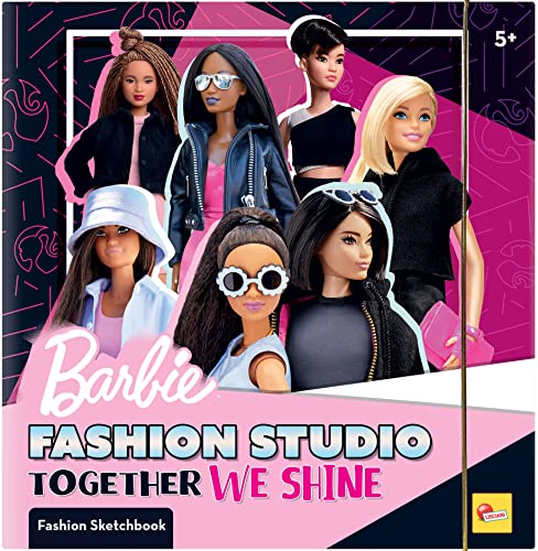 Lisciani - Barbie - Skizzenbuch Set Wir Glänzen - Modestudio - Models zum Anziehen - Kreatives Spiel - Supermodische Kleidung - Farbmarker - Für Mädchen ab 4 Jahren von Liscianigiochi