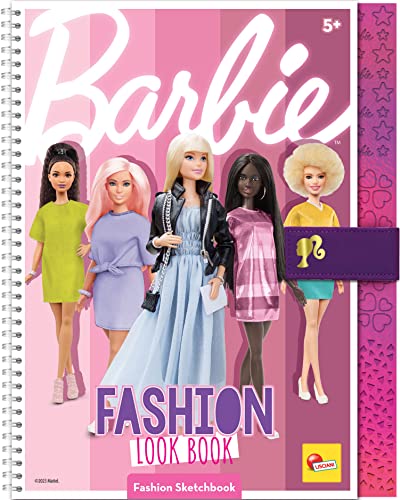 Lisciani - Barbie - Skizzenbuch Trendy Look - Modestudio - Models zum Anziehen - Kreatives Spiel - Filzstifte und Buntstifte - Für Mädchen ab 5 Jahren von Liscianigiochi