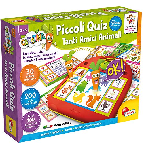 Liscianigiochi 80021 Carotina Piccoli Quiz Tanti Amici Animali Spiel, Mehrfarbig von Liscianigiochi