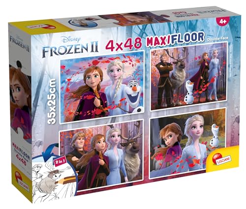 Lisciani - DISNEY Puzzle Die Schneekönigin - 4 Puzzles von 48 Stück - Double Face - Rückseite Zum Ausmalen - Pädagogisches Spiel - 35x25cm - Ab 4 Jahren - Hergestellt in Italien Lisciani - DISNEY Puzzle Die Schneekönigin - 4 Puzzles von 48 Stück - Double Face - Rückseite Zum Ausmalen - Pädagogisches Spiel - 35x25cm - Ab 4 Jahren - Hergestellt in Italien von Liscianigiochi