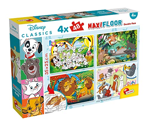 Liscianigiochi 91737 Disney Puzzle Maxifloor 4 x 48 Classic gemischt, Nicht Zutreffend von Liscianigiochi