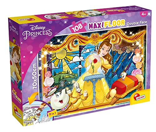 Liscianigiochi 91775 Disney Puzzle Df Maxi Floor 108 Bella E Das Biest, Nicht Zutreffend von Liscianigiochi