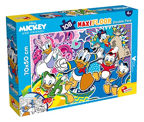 Liscianigiochi 91782 Disney Puzzle Df Maxi Floor 108 Duck, Nicht zutreffend von Liscianigiochi