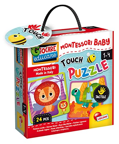 LISCIANI – MONTESSORI BABY – Taktiles Puzzle – Lernspiel – 6 Puzzles zu je 4 Teilen – Für Kinder von 1 bis 4 Jahren – Sinnes- und Autonomieentwicklung – Hergestellt in Italien von Liscianigiochi