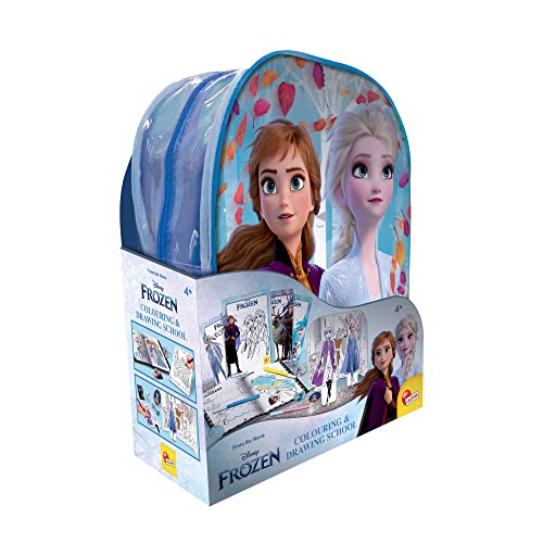 Liscianigiochi 92925 ELSA Zainetto Coloring and Drawing School, Frozen Mal und Zeichenschule, ys/m von Liscianigiochi