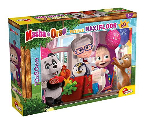 Liscianigiochi 92970 Maxifloor, Masha Puzzle 60 stücke-Lustige Szenen von Liscianigiochi