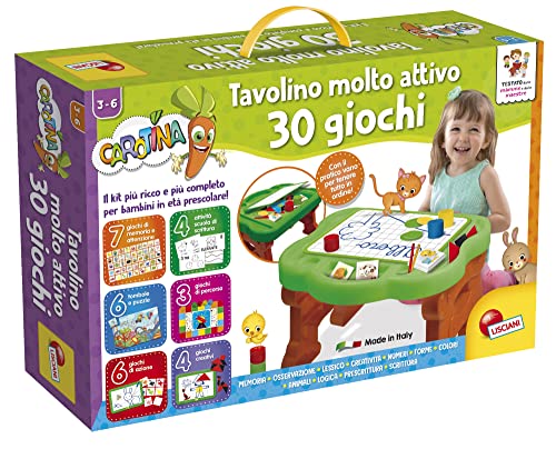 Liscianigiochi 97128 Carotin Tisch sehr aktiv 30 Spiele, Reiches Vorschul-Set, Mehrfarbig, M Liscianigiochi 97128 Carotin Tisch sehr aktiv 30 Spiele, Reiches Vorschul-Set, Mehrfarbig, M von Liscianigiochi