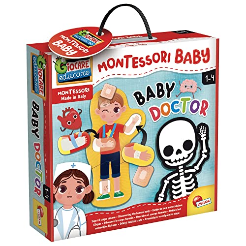 Liscianigiochi 97159 Doctor, Montessori Baby-EINLEGEPAPIERARZT-Puzzle, S von Liscianigiochi