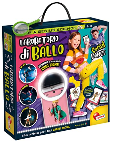 Liscianigiochi 97357 I'm a Genius Social Dance Ring Light Portable Selfie-Stick, Mehrfarbig, M von Liscianigiochi