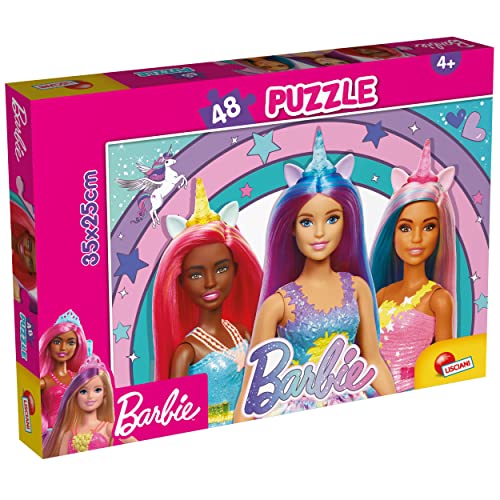 Lisciani 99436 Barbie Puzzle M-Plus 48-Magic Unicorn, Mutlicolor von Liscianigiochi