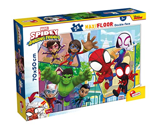 Lisciani 99726 Marvel DF Maxi Floor, Puzzle Spidey 24 Teile 70x50 cm von Lisciani