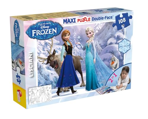 Liscianigiochi Lisciani 46904 Disney Frozen 2 in 1 Doppel Gesicht supermaxi Stück Die Eiskönigin, Puzzle Beidseitig 108 Teile Liscianigiochi Lisciani 46904 Disney Frozen 2 in 1 Doppel Gesicht supermaxi Stück Die Eiskönigin, Puzzle Beidseitig 108 Teile von Liscianigiochi