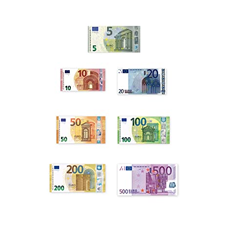 Litfax Euroschein/Euro-Geldscheine (Mischpackung) - 2 x 500 Euro, 2 x 200 Euro, 5 x 100 Euro, von Litfax