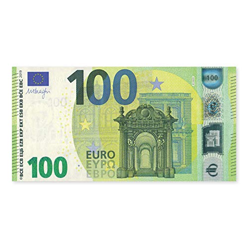 Litfax GmbH 100€ Euroschein / Spielgeld ca. 110x61 mm, je Pack. 25 Stück (1 PG) von Litfax
