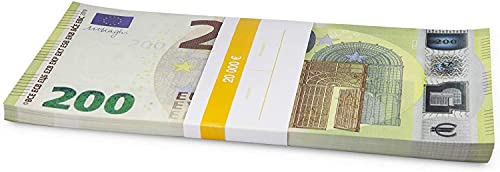 Litfax GmbH 200€ Euroschein/Euro-Geldscheine ca. 199x103 mm/banderoliert, je Pack. 75 Stück (10 PG) … von Litfax