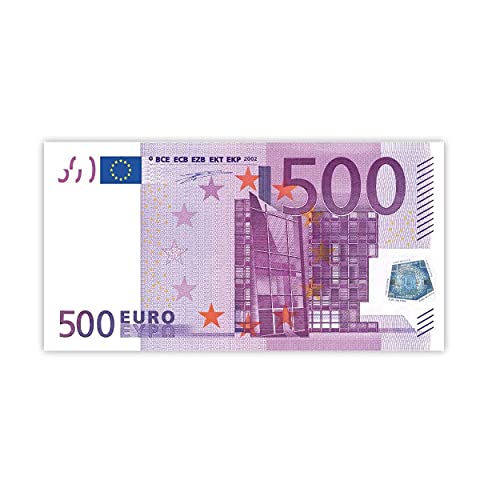 Litfax GmbH 500€ Euroschein/Spielgeld ca. 120x61 mm, je Pack. 25 Stück (1 PG) von Litfax