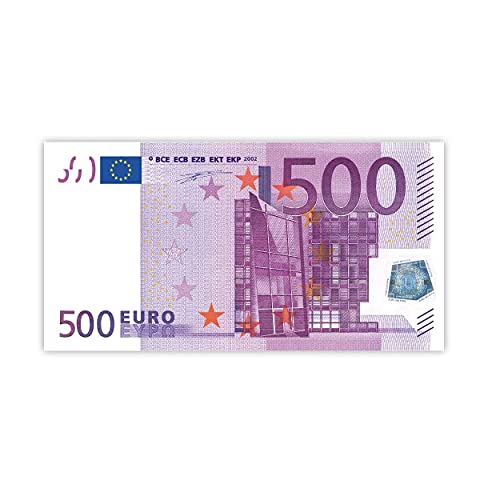 Litfax GmbH 500€ Euroschein/Spielgeld ca. 120x61 mm, je Pack. 25 Stück (10 PG) von Litfax