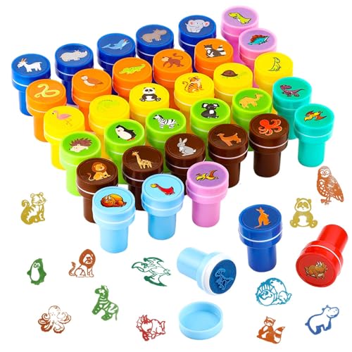 Litimkat 36 Stück Stempel Kinder, Mehrfarbige Tiere Stempelset,Selbstfärbende Stempel Set,für Geburtstag, Gastgeschenke, Geschenktütenfüller, Klassenzimmer-Preise Litimkat 36 Stück Stempel Kinder, Mehrfarbige Tiere Stempelset,Selbstfärbende Stempel Set,für Geburtstag, Gastgeschenke, Geschenktütenfüller, Klassenzimmer-Preise von Litimkat