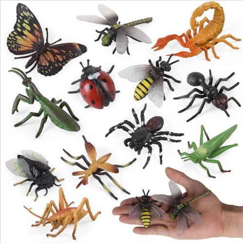 Litinliv 12 Stück Große Kunststoff Realistische Insekten, Realistische Insekt Spielzeug Figuren, Kunststoff Käfer Figuren Set, Marienkäfer Biene Schmetterling, Insekt Party Favors, Insekten Spielzeug Litinliv 12 Stück Große Kunststoff Realistische Insekten, Realistische Insekt Spielzeug Figuren, Kunststoff Käfer Figuren Set, Marienkäfer Biene Schmetterling, Insekt Party Favors, Insekten Spielzeug von Litinliv