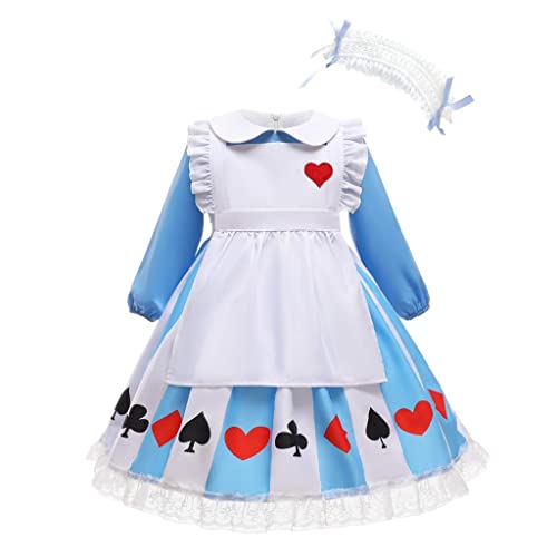 Lito Angels Alice im Wunderland Kleid Kostüm Verkleidung mit weißer Schürze und Stirnband für Kleinkind Mädchen Größe 4-5 Jahre 110 Lito Angels Alice im Wunderland Kleid Kostüm Verkleidung mit weißer Schürze und Stirnband für Kleinkind Mädchen Größe 4-5 Jahre 110 von Lito Angels