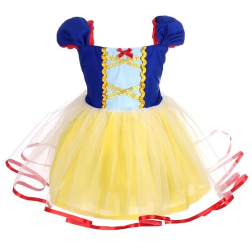 Lito Angels Prinzessin Schneewittchen Kleid für Baby Mädchen, Party Kostüm Verkleidung Geburtstagskleid, Größe 18-24 Monate 92 von Lito Angels