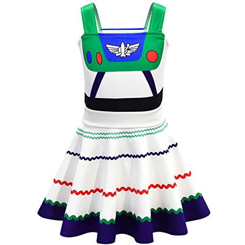 Lito Angels Buzz Lightyear Kostüm Kleid Verkleidung für Kleinkind Mädchen Größe 3-4 Jahre 104 von Lito Angels