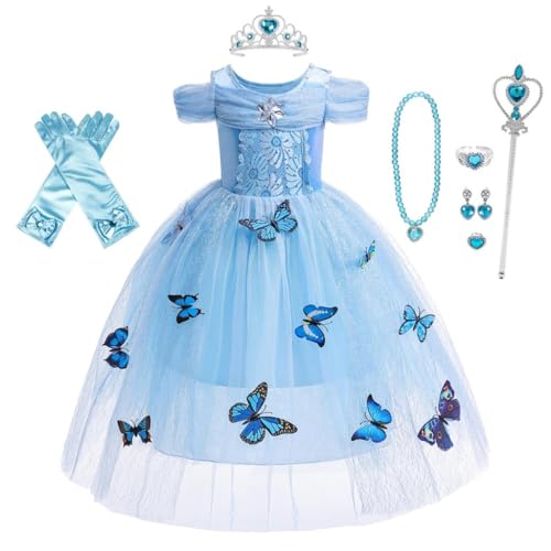 Lito Angels Cinderella Kleid mit Zubehör für Kinder Mädchen, Prinzessin Aschenputtel Kostüm Verkleidung, Größe 3 Jahre 98, Blau Lito Angels Cinderella Kleid mit Zubehör für Kinder Mädchen, Prinzessin Aschenputtel Kostüm Verkleidung, Größe 3 Jahre 98, Blau von Lito Angels