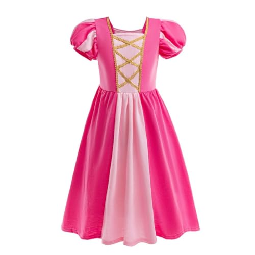 Lito Angels Dornröschen Prinzessin Aurora Kleid Kostüm Verkleidung für Kinder Mädchen Größe 7-8 Jahre 128 (Tag-Nummer 130) von Lito Angels