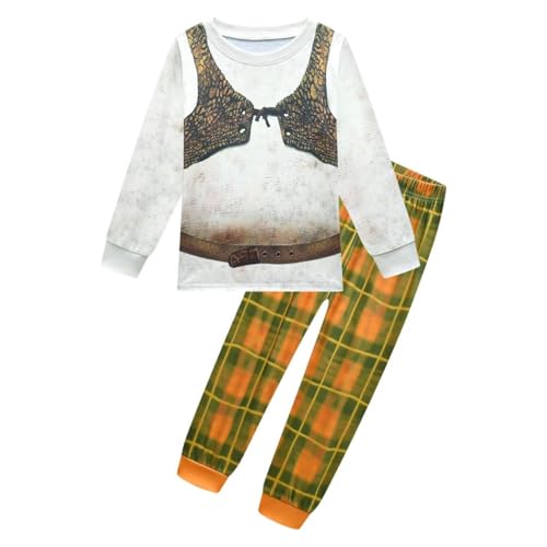 Lito Angels Jungen Shrek Green Ogre Monster Charakter Kostüm Set, vorne hinten Druck Langarm T-Shirt & Hose Cosplay Dress Up Lounge Wear Halloween - Alter 4-5 Jahre Lito Angels Jungen Shrek Green Ogre Monster Charakter Kostüm Set, vorne hinten Druck Langarm T-Shirt & Hose Cosplay Dress Up Lounge Wear Halloween - Alter 4-5 Jahre von Lito Angels