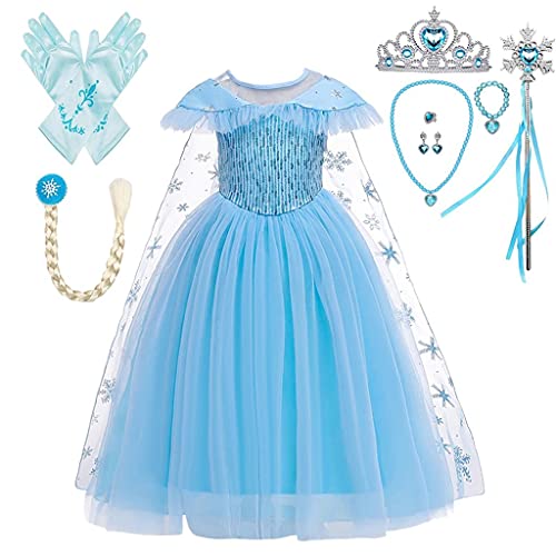 Lito Angels Kinder Mädchen Prinzessin ELSA Kostüm Kleid Verkleidung mit Umhang und Zubehör Größe 2-3 Jahre 98 Stile B Lito Angels Kinder Mädchen Prinzessin ELSA Kostüm Kleid Verkleidung mit Umhang und Zubehör Größe 2-3 Jahre 98 Stile B von Lito Angels