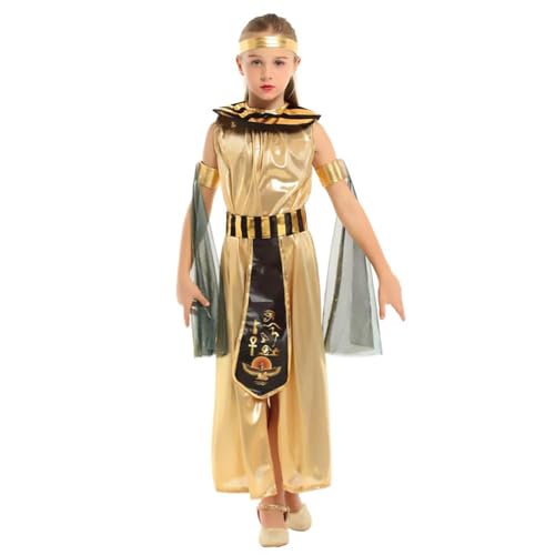 Lito Angels Kleopatra Karneval Kostüm Kleid Verkleidung mit Zubehör für Kinder Mädchen Größe 4-5 Jahre 110, Gold Schwarz Lito Angels Kleopatra Karneval Kostüm Kleid Verkleidung mit Zubehör für Kinder Mädchen Größe 4-5 Jahre 110, Gold Schwarz von Lito Angels
