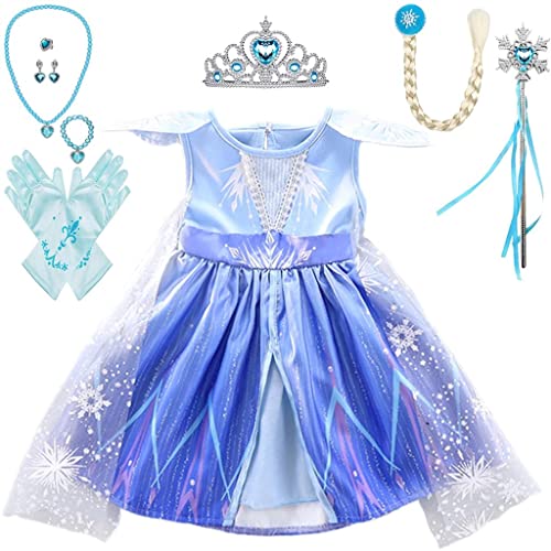 Lito Angels Schneekönigin Elsa Kleid mit Schleppe und Zubehör für Baby Mädchen Eiskönigin 2 Prinzessin Kostüm Verkleidung Größe 3-6 Monate68 Blau Lito Angels Schneekönigin Elsa Kleid mit Schleppe und Zubehör für Baby Mädchen Eiskönigin 2 Prinzessin Kostüm Verkleidung Größe 3-6 Monate68 Blau von Lito Angels