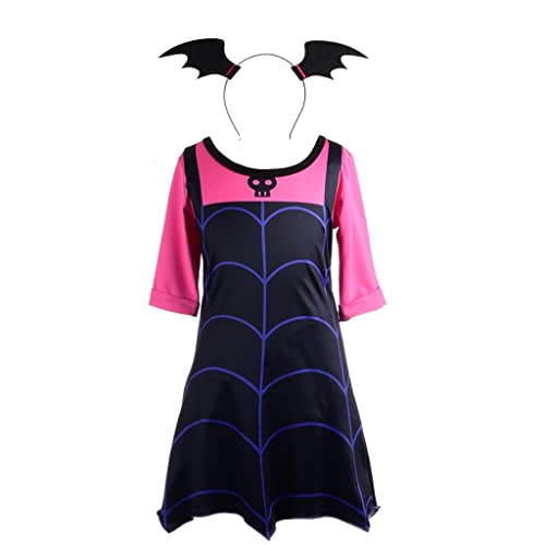 Lito Angels Kostüm Kleid Verkleidung für Kleinkind Mädchen mit Fledermausflügel Haarreifen Größe 4-5 Jahres 110 von Lito Angels