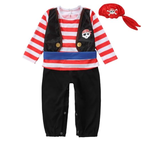 Lito Angels Kapitän Pirat Kostüm Kleid Verkleidung mit Bandana für Kinder Jungen Größe 6-12 Monate 80 Lito Angels Kapitän Pirat Kostüm Kleid Verkleidung mit Bandana für Kinder Jungen Größe 6-12 Monate 80 von Lito Angels