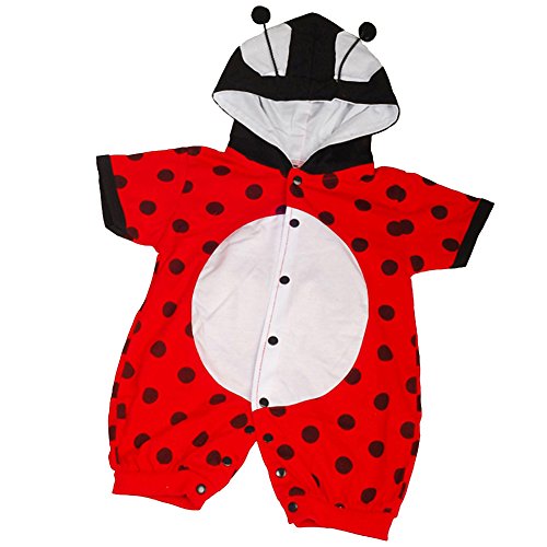 Lito Angels Ladybug Marienkäfer Kostüm Kleid für Baby, Body Strampler Onesie Verkleidung Größe 18-24 Monate 92 von Lito Angels