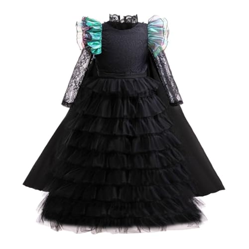 Lito Angels Mädchen Hexe Elphaba Kostüm mit Umhang Gothic Deluxe Schwarz Spitze Tüll Kleid Ballkleid für Halloween Maskerade Rollenspiele - Kinder Alter 10-11 Jahre Lito Angels Mädchen Hexe Elphaba Kostüm mit Umhang Gothic Deluxe Schwarz Spitze Tüll Kleid Ballkleid für Halloween Maskerade Rollenspiele - Kinder Alter 10-11 Jahre von Lito Angels