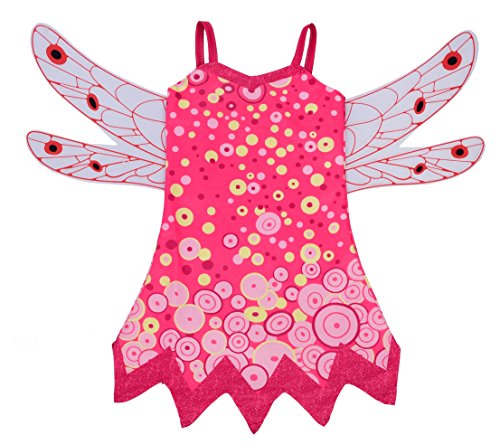 Lito Angels Mia and Me Kostüm Kleid Kinder Mädchen mit Flügel Verkleidung Cosplay Pink Größe Gr. 2-3 Jahre 98 von Lito Angels
