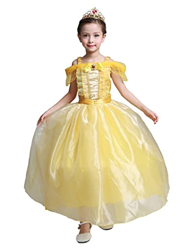 Lito Angels Prinzessin Belle Kleid Kostüm für Kinder Mädchen Die Schöne und das Biest Verkleidung Größe 2-3 Jahre 98 von Lito Angels