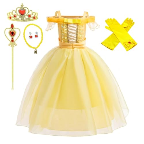 Lito Angels Prinzessin Belle Kleid Kostüm mit Zubehör für Kinder Mädchen Die Schöne und das Biest Verkleidung Größe 6-7 Jahre 122 Lito Angels Prinzessin Belle Kleid Kostüm mit Zubehör für Kinder Mädchen Die Schöne und das Biest Verkleidung Größe 6-7 Jahre 122 von Lito Angels