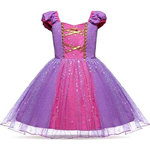 Lito Angels Prinzessin Rapunzel Kostüm Pailletten Kleid Verkleidung für Baby Mädchen Größe 18-24 Monate 92 von Lito Angels