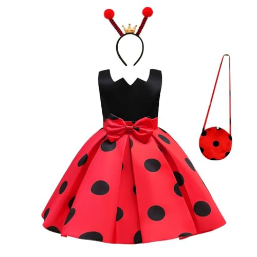 Lito Angels Marienkäfer Ladybug Kleid Kostüm Verkleidung mit Haarreif und Tasche Kinder Mädchen Größe 8-9 Jahre 134 Lito Angels Marienkäfer Ladybug Kleid Kostüm Verkleidung mit Haarreif und Tasche Kinder Mädchen Größe 8-9 Jahre 134 von Lito Angels
