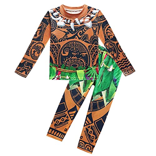Lito Angels Maui Kostüm Kleid Pyjama für Baby Jungen, Sweartshirt Hose Bekleidungssets Verkleidung Schlafanzug, Größe 12-18 Monate 86, Braun 293 (Tag-Nummer 70) von Lito Angels
