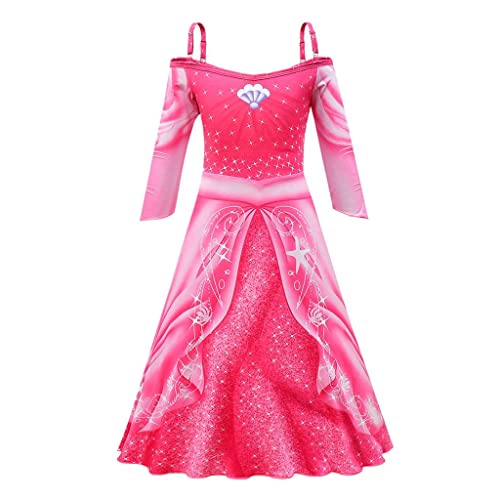 Lito Angels Meerjungfrau Prinzessin Arielle Kostüm Kleid Verkleidung für Mädchen Kinder, Größe 10-11 Jahre 146, Pink von Lito Angels
