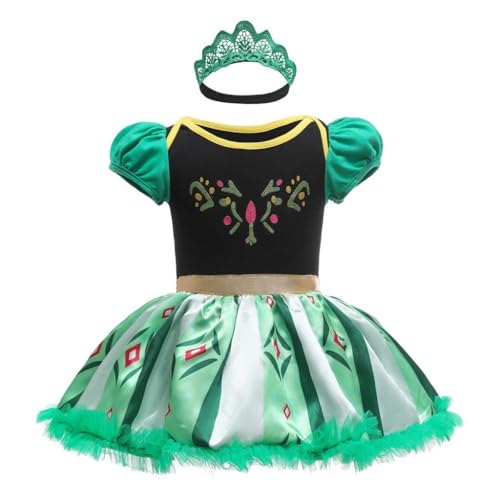 Lito Angels Prinzessin Anna Kleid mit Stirnband für Baby Mädchen, Eiskönigin Body Strampler Kostüm Verkleidung, Größe 9-12 Monate, Grün 298 Lito Angels Prinzessin Anna Kleid mit Stirnband für Baby Mädchen, Eiskönigin Body Strampler Kostüm Verkleidung, Größe 9-12 Monate, Grün 298 von Lito Angels