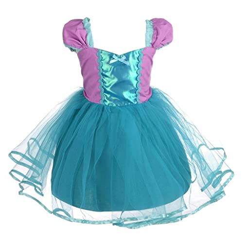 Lito Angels Prinzessin Arielle Meerjungfrau Kleid für Baby Mädchen, Party Kostüm Verkleidung Geburtstagskleid, Größe 12-18 Monate 86 von Lito Angels