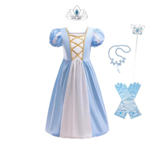 Lito Angels Prinzessin Cinderella Kleid Kostüm Verkleidung mit Zubehör für Kinder Mädchen Größe 4-5 Jahre 110 von Lito Angels