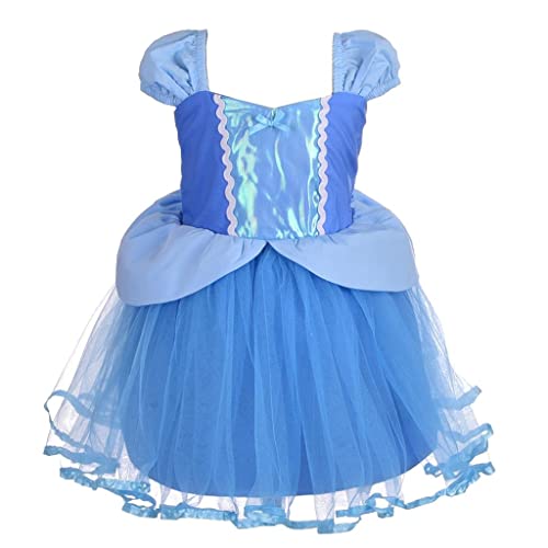 Lito Angels Prinzessin Cinderella Kleid für Baby Mädchen, Aschenputtel Kostüm Party Verkleidung Geburtstagskleid, Größe 12-18 Monate 86 von Lito Angels